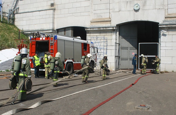 На Рыбинской ГЭС прошла противопожарная тренировка