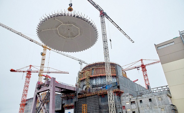 На площадке сооружения Курской АЭС-2 завершены работы по монтажу купольной части НЗО