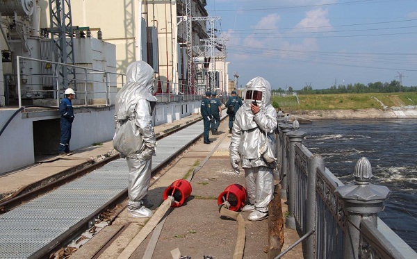 На Новосибирской ГЭС прошли плановые противопожарные учения