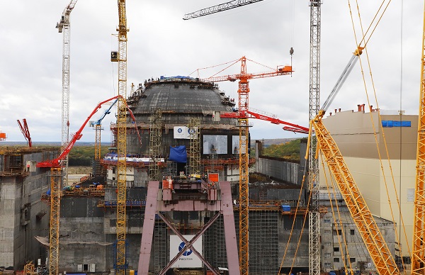 На энергоблоке №1 Курской АЭС-2 установлен купол гермооболочки