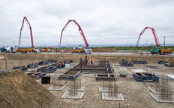 Первый бетон залит на стройплощадке Сахалинского нефтегазового индустриального парка стоимостью 3,3 млрд. рублей